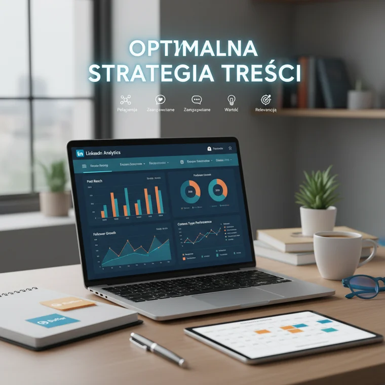 Specjalistka ds. marketingu planuje kalendarz publikacji na LinkedIn, dopasowując częstotliwość postów do algorytmu i oczekiwań odbiorców