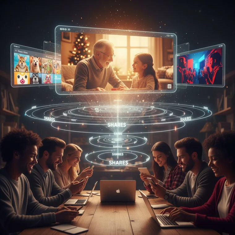 Marketer analizujący statystyki zaangażowania, pokazujący jak emocjonalne posty zwiększają zasięgi i engagement w mediach społecznościowych