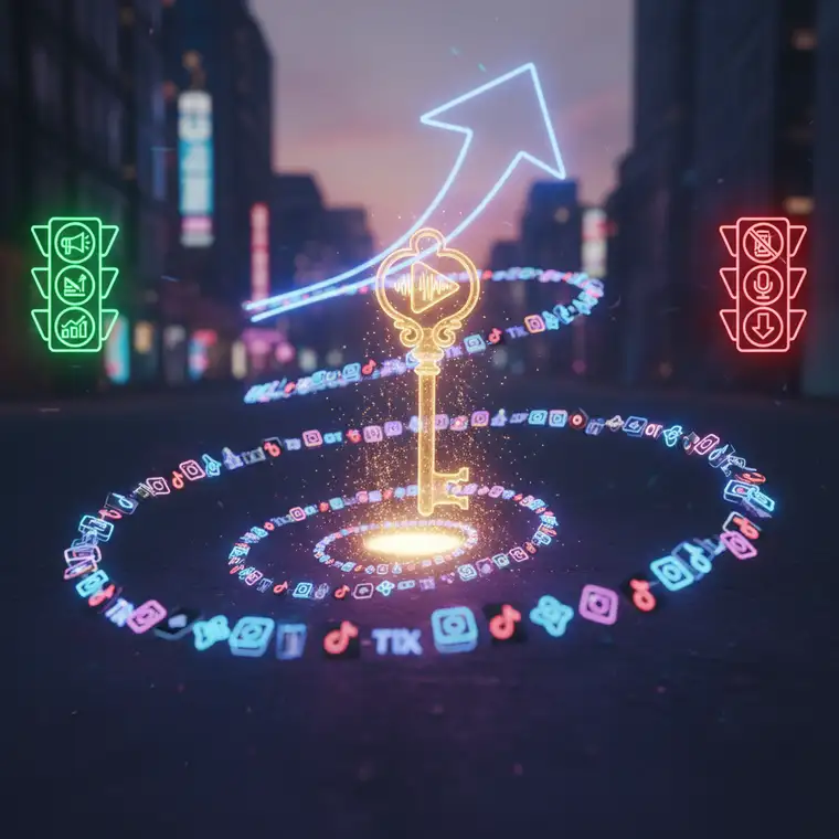 Strateg planujący wykorzystanie trending audio na TikToku i Instagram Reels, analizujący dane z kampanii w social mediach